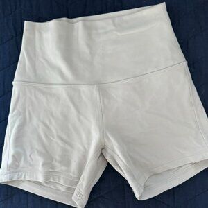 White Lulu Align Shorts